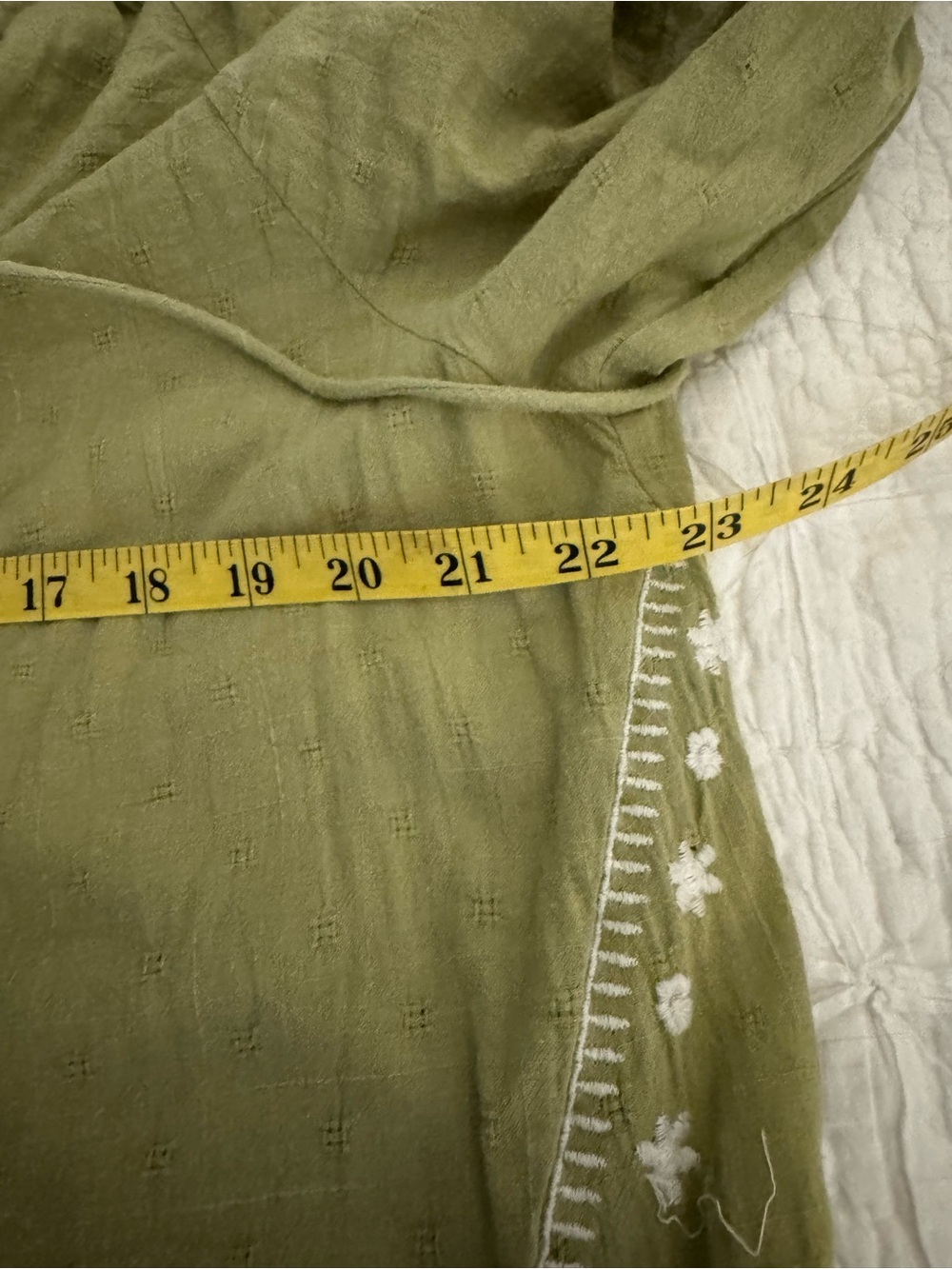 Zara Olive green dress flowy boho Maci dress. Size large - Picture 8 of 11